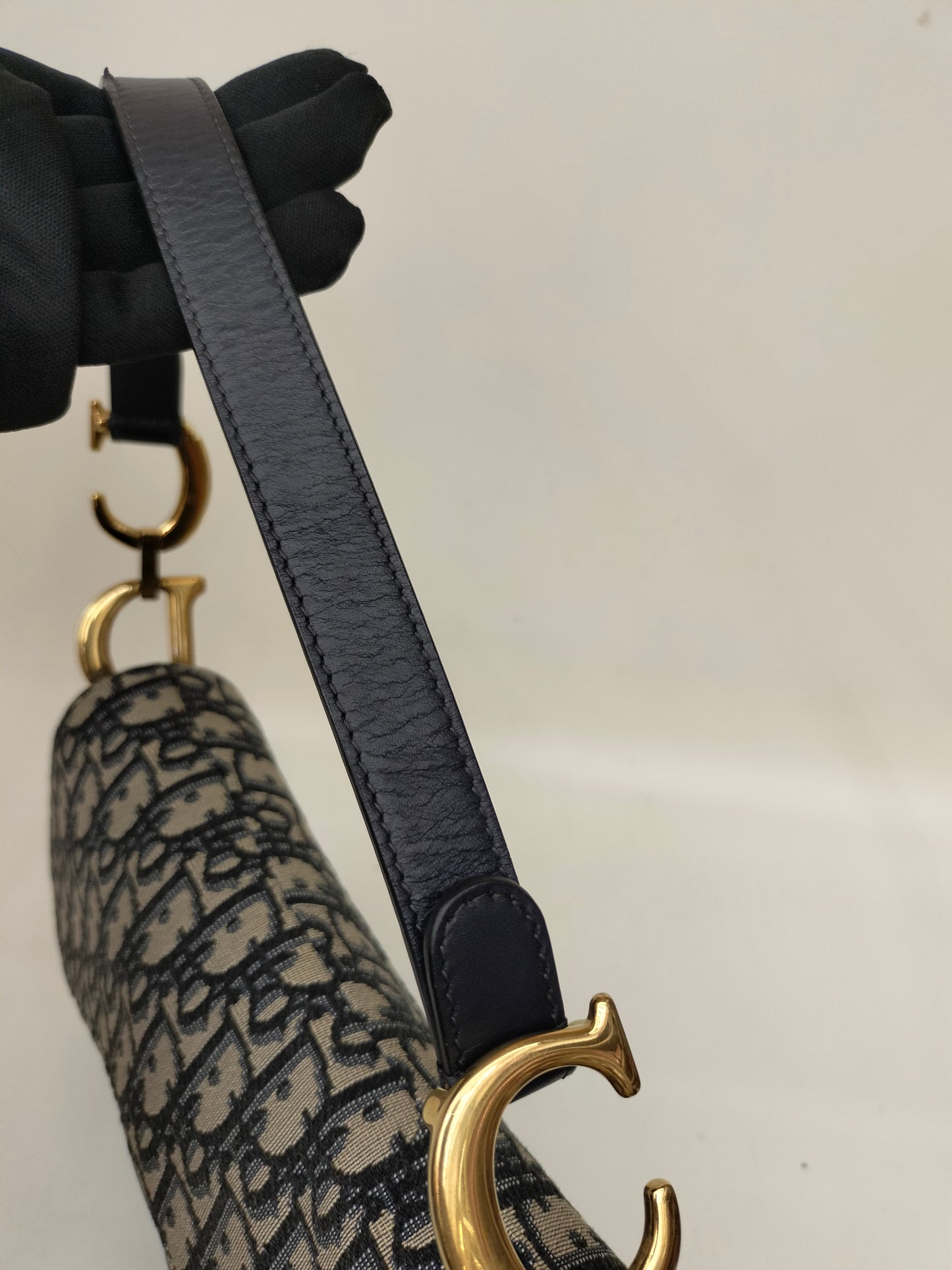 Dior Saddle Medium Oblique Navy GHW 2018