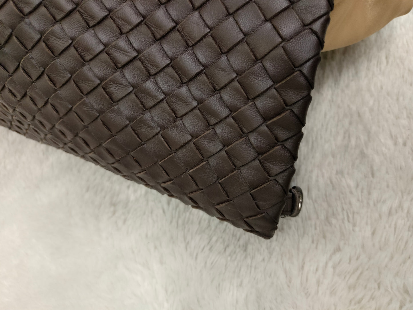 Bottega Veneta Cesta Shopper Tote Intrecciato Dark Brown