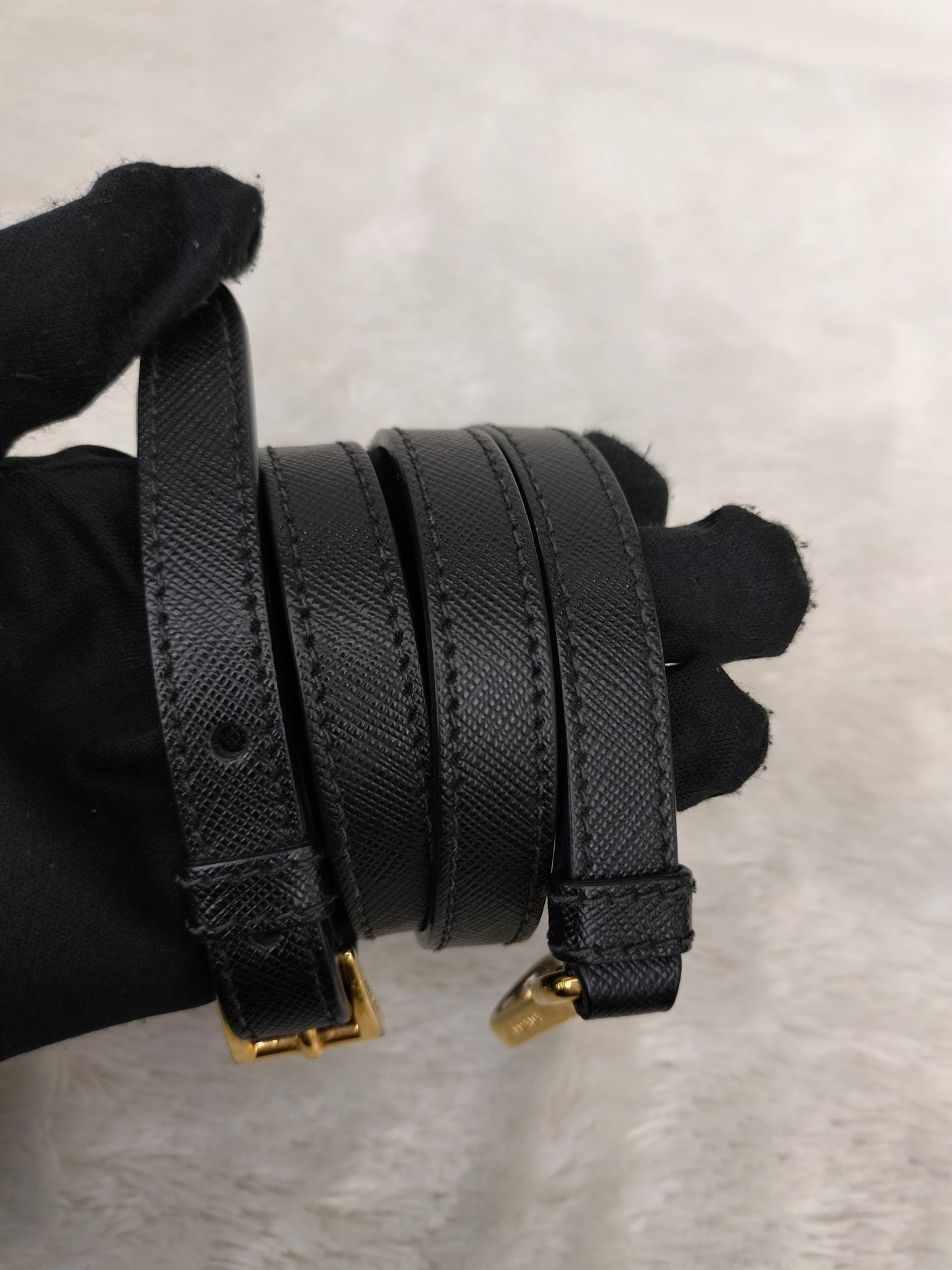 Prada Saffiano Lux Nero 33cm Double Zip GHW