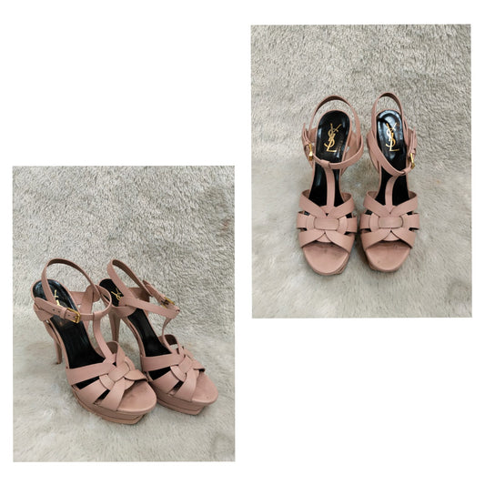 YsL Tribute Heels Nude Size 40