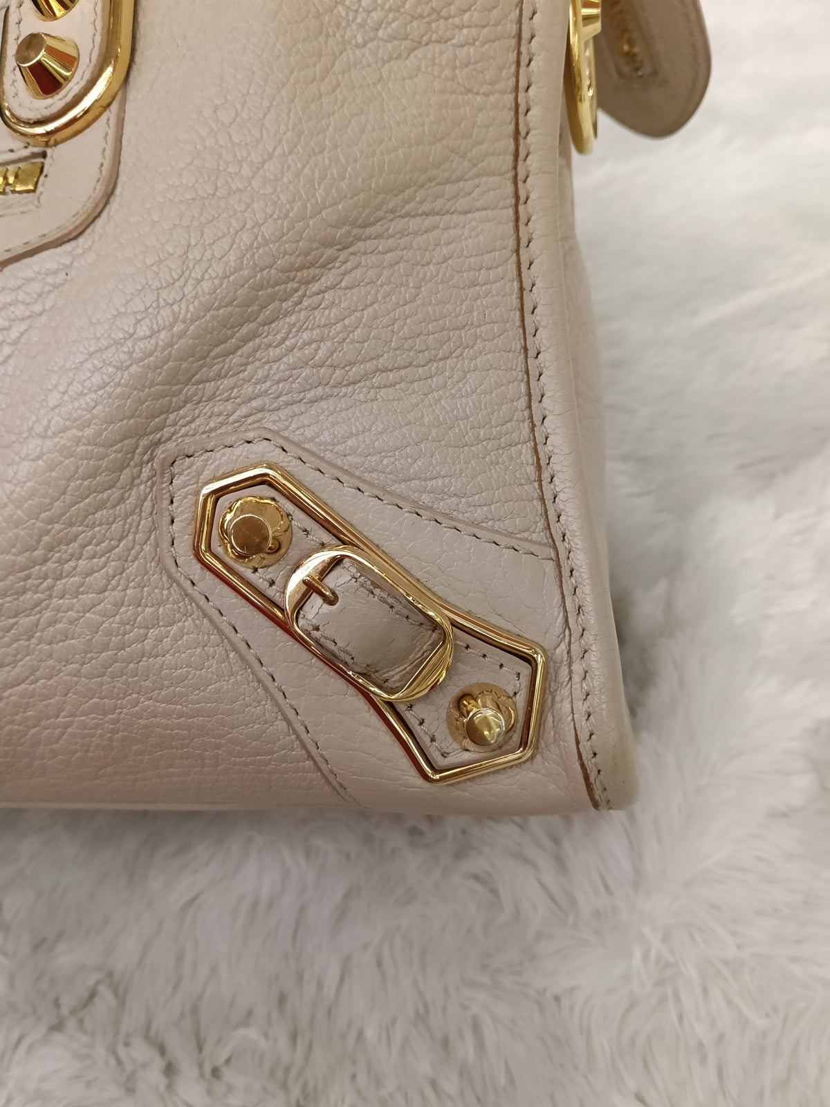 Balenciaga Small City Edge Beige GHW 2016