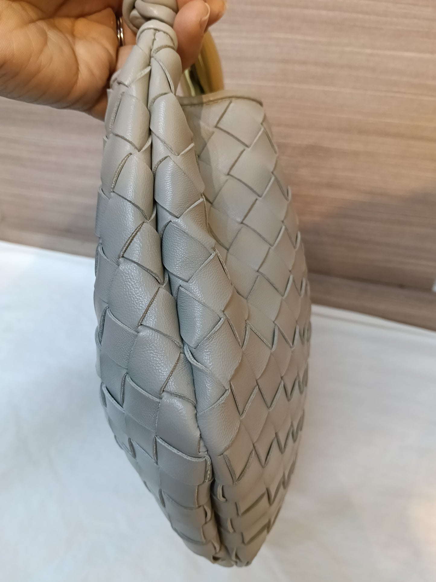 Bottega Veneta Sardine Top Handle Grey GHW