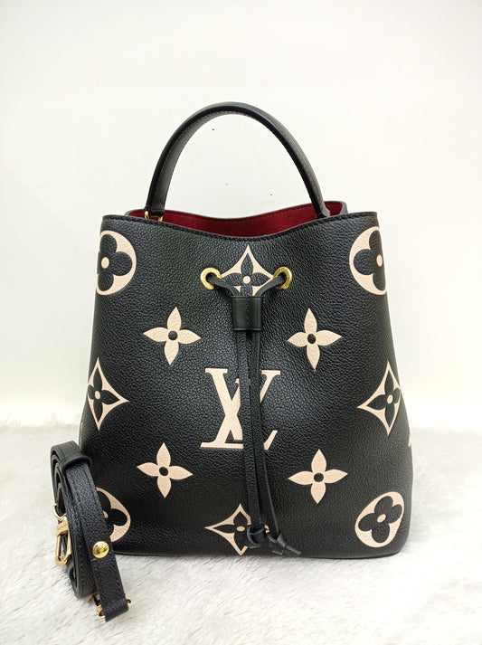 LV Neo Noe MM Monogram Empreinte Noir Creme (CHIP)