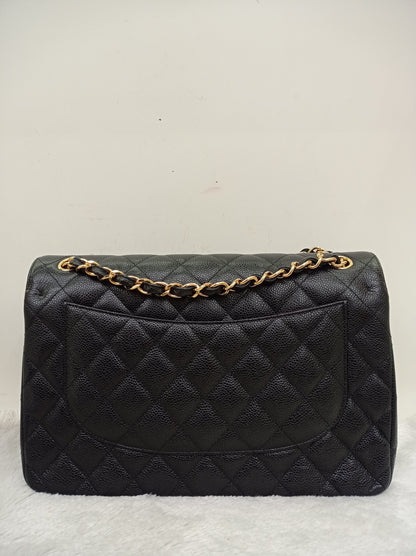 Chanel Jumbo Caviar Black GHW DF #24