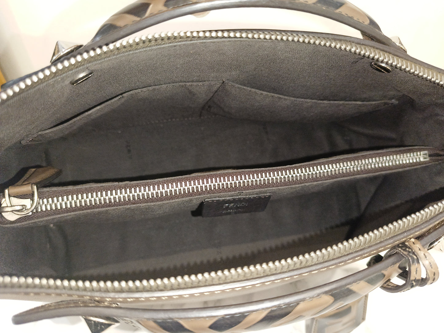 Fendi BTW Medium FF Handle Maya Brown SHW 2018