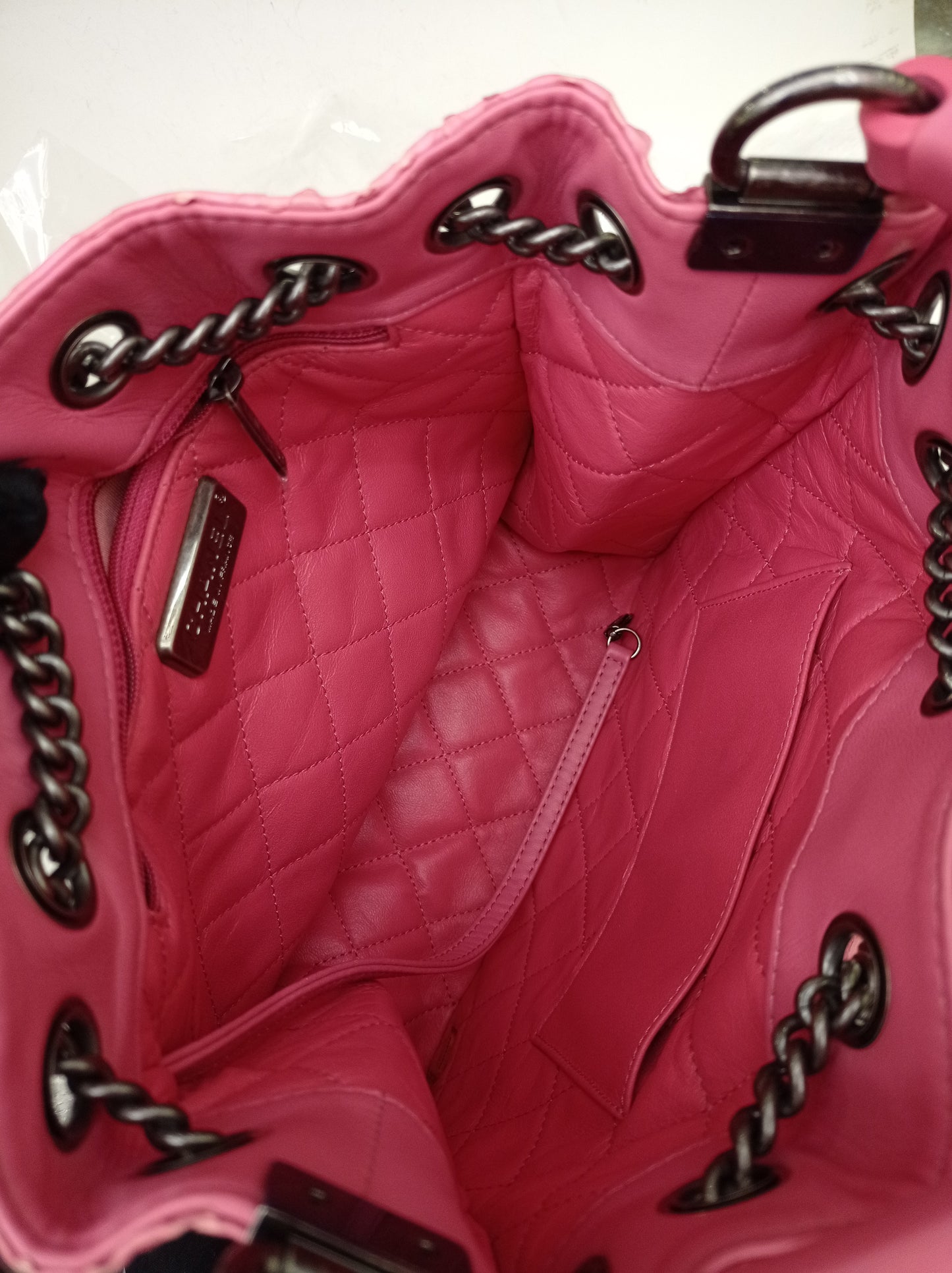 Chanel Urban Luxury Drawstring Backpack Python Pink RHW #22