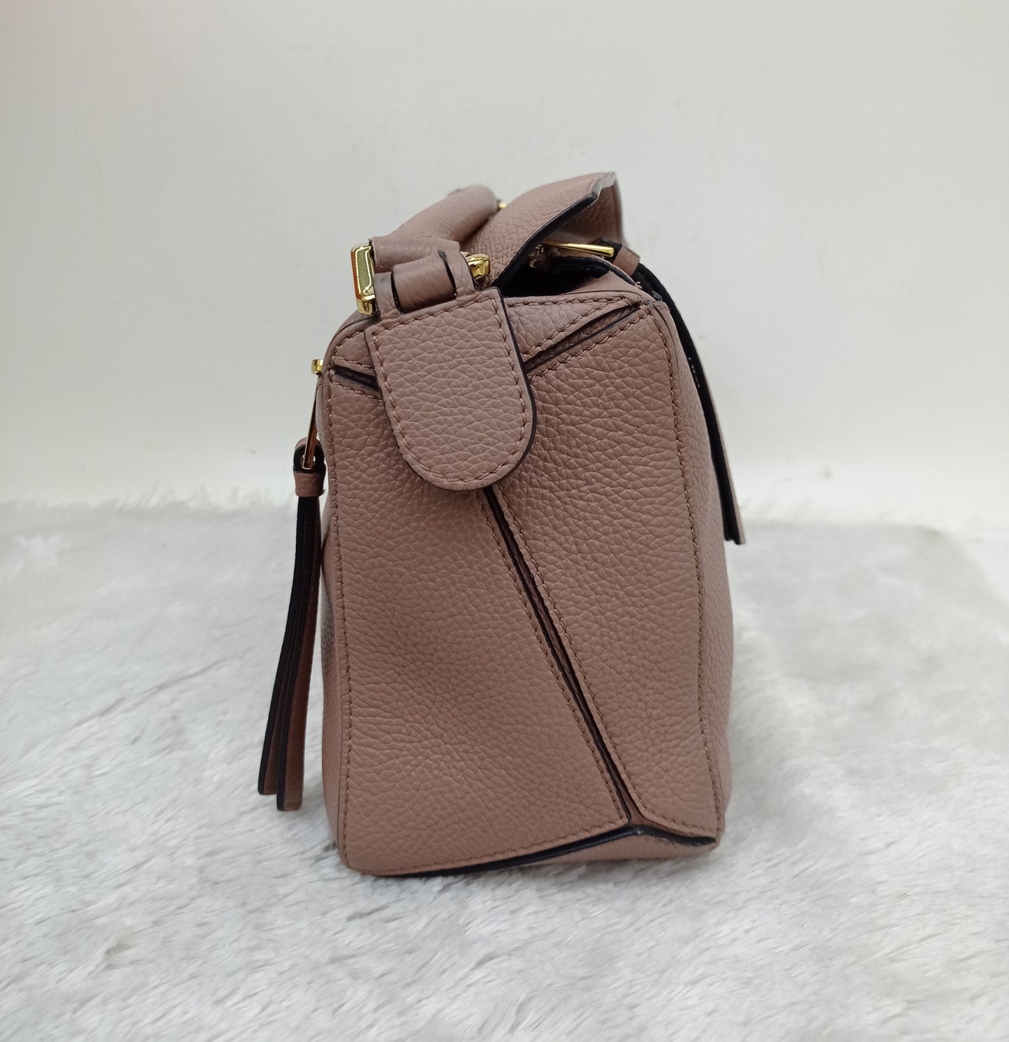 Loewe Puzzle Small Grained Dark Blush GHW 2021