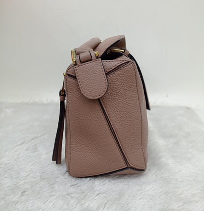 Loewe Puzzle Small Grained Dark Blush GHW 2021