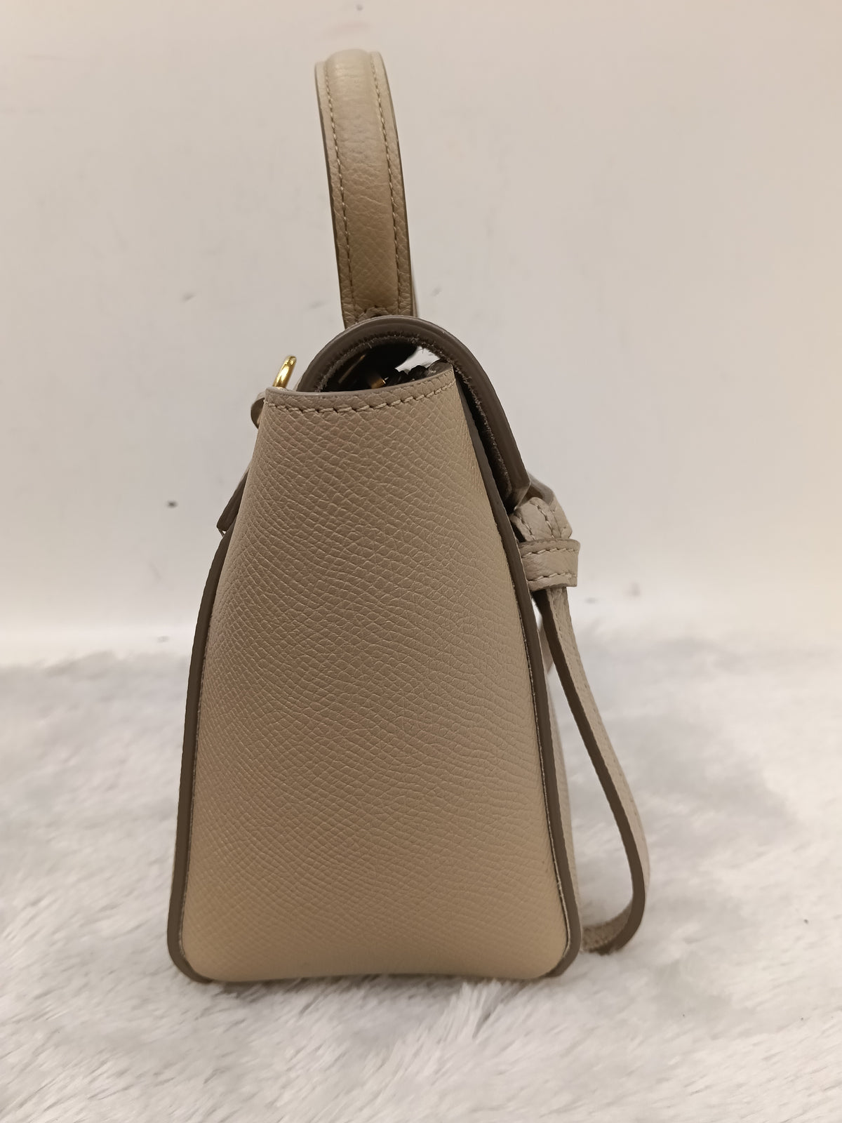 Celine Pico Belt Grained Light Taupe GHW 2020