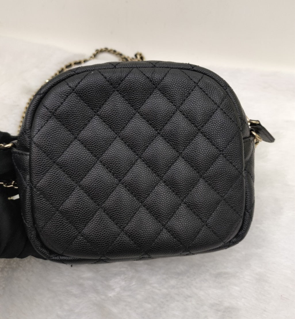 Chanel Day Camera Case Caviar Black GHW #27