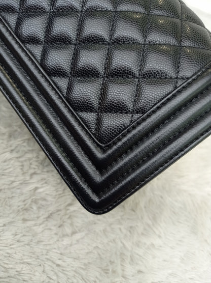 Chanel Boy 20 Caviar Black GHW #28