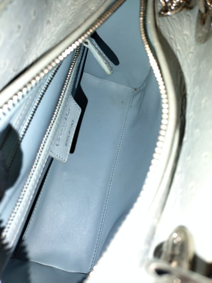 Lady Dior Medium Ostrich Baby Blue SHW 2017