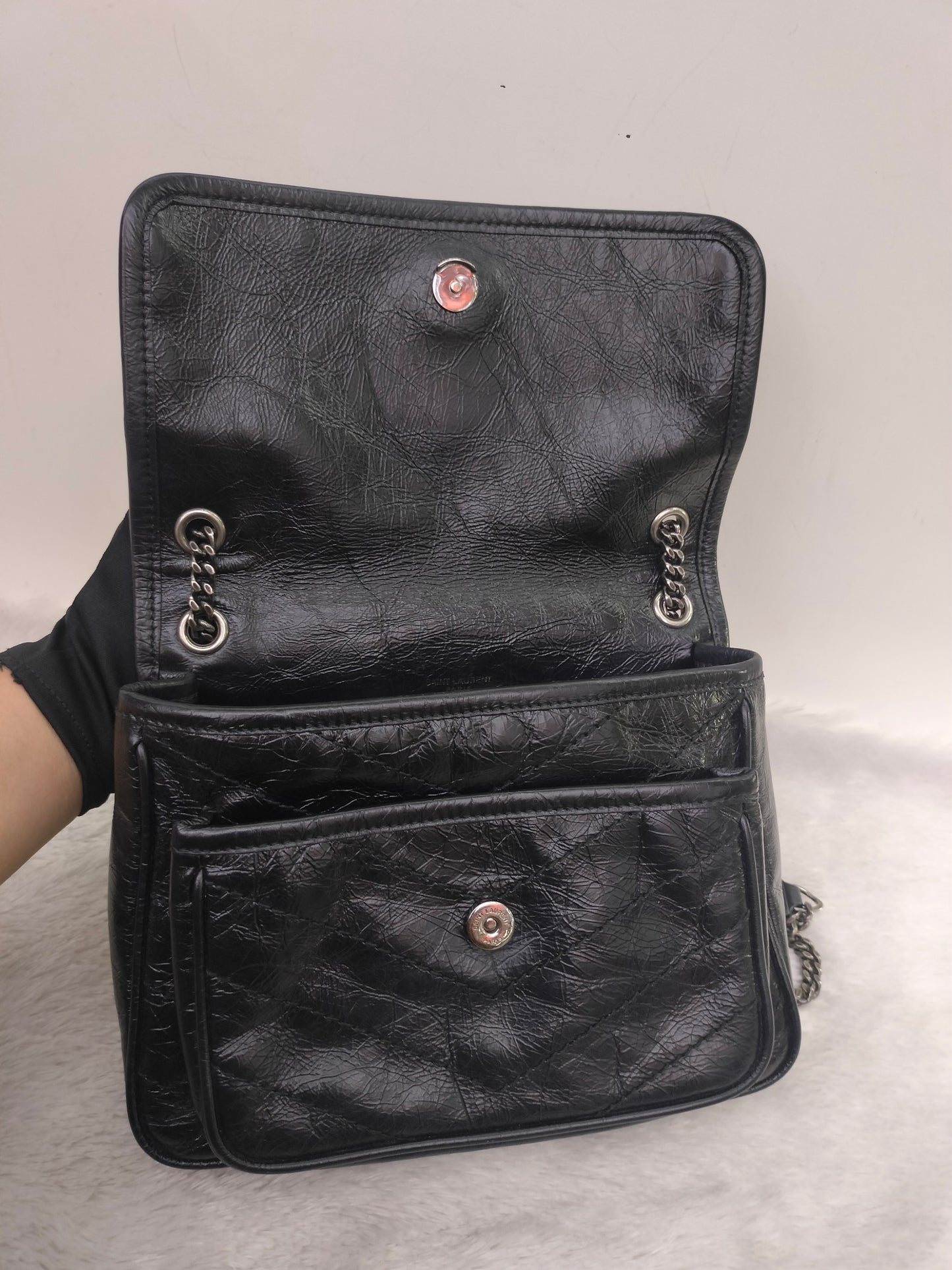 YsL Niki Baby Calfskin Black RHW 2019