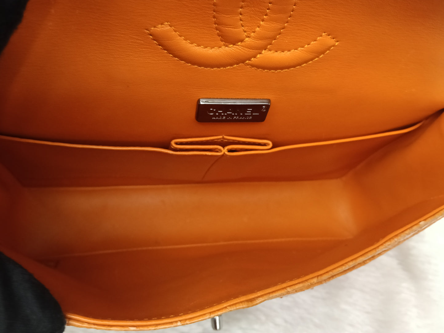 Chanel Medium Exotic Python Orange RHW DF #19
With holo, holo checker, dustbag