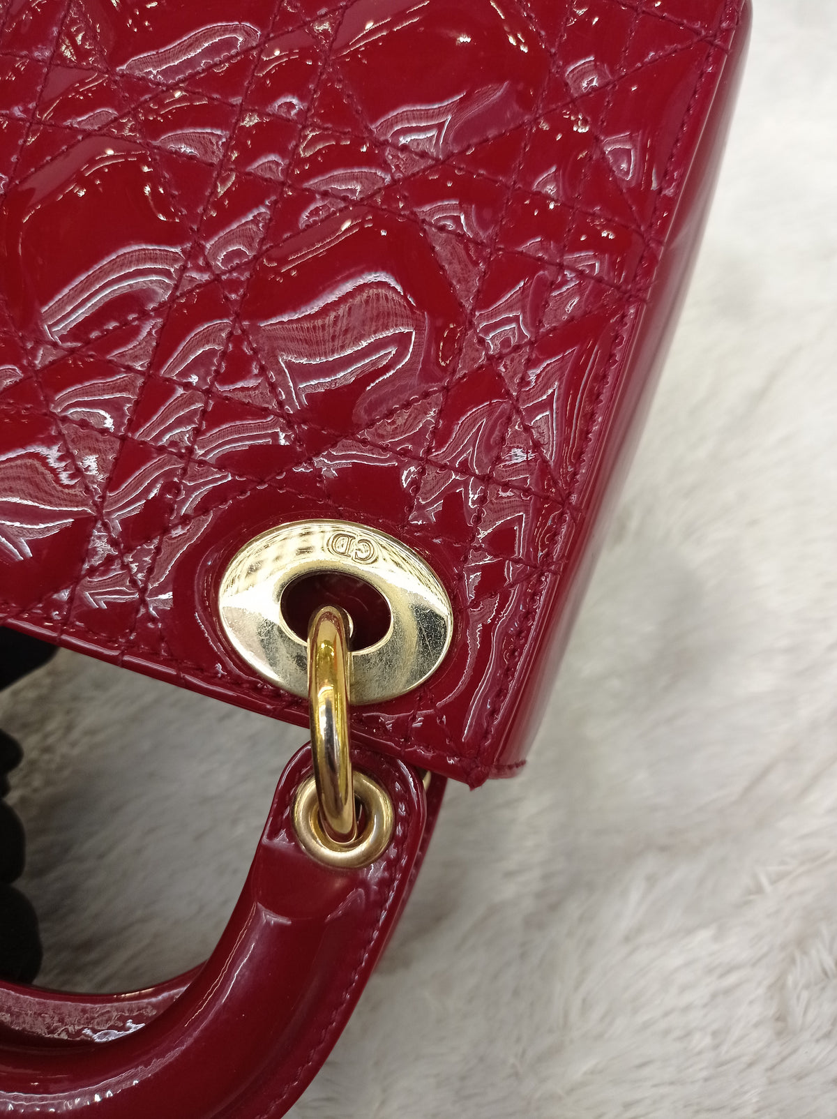 Lady Dior Mini Patent Red GHW 2019