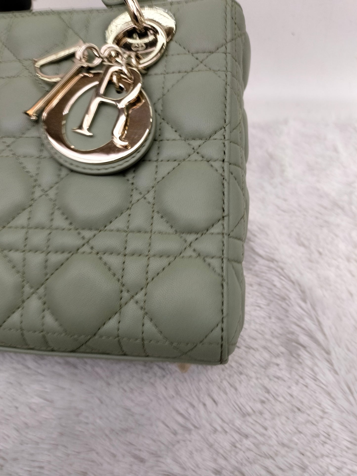 Lady Dior Small Lamb Sage GHW 2023