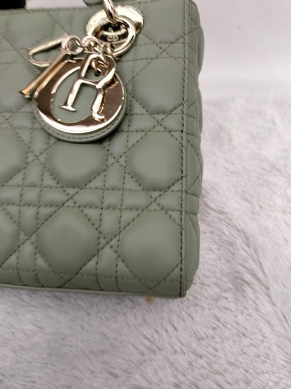 Lady Dior Small Lamb Sage GHW 2023