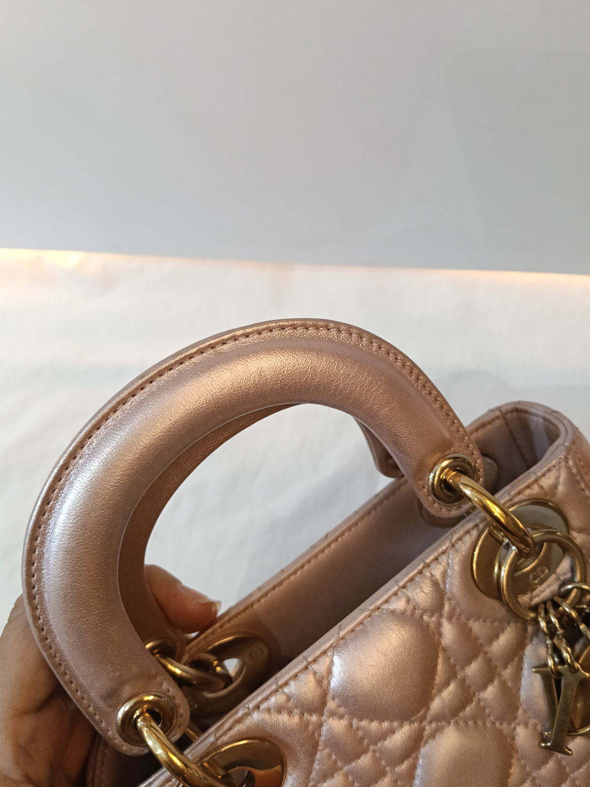 Lady Dior Mini Iridescent Lotus GHW 2017