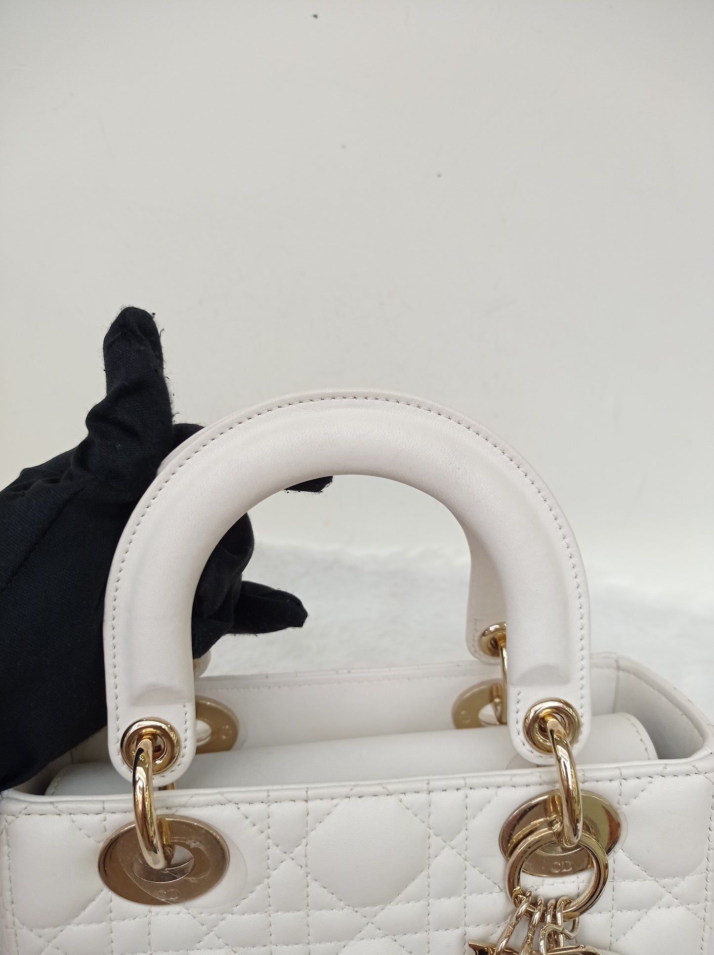 Lady Dior Small Lamb White LGHW 2019