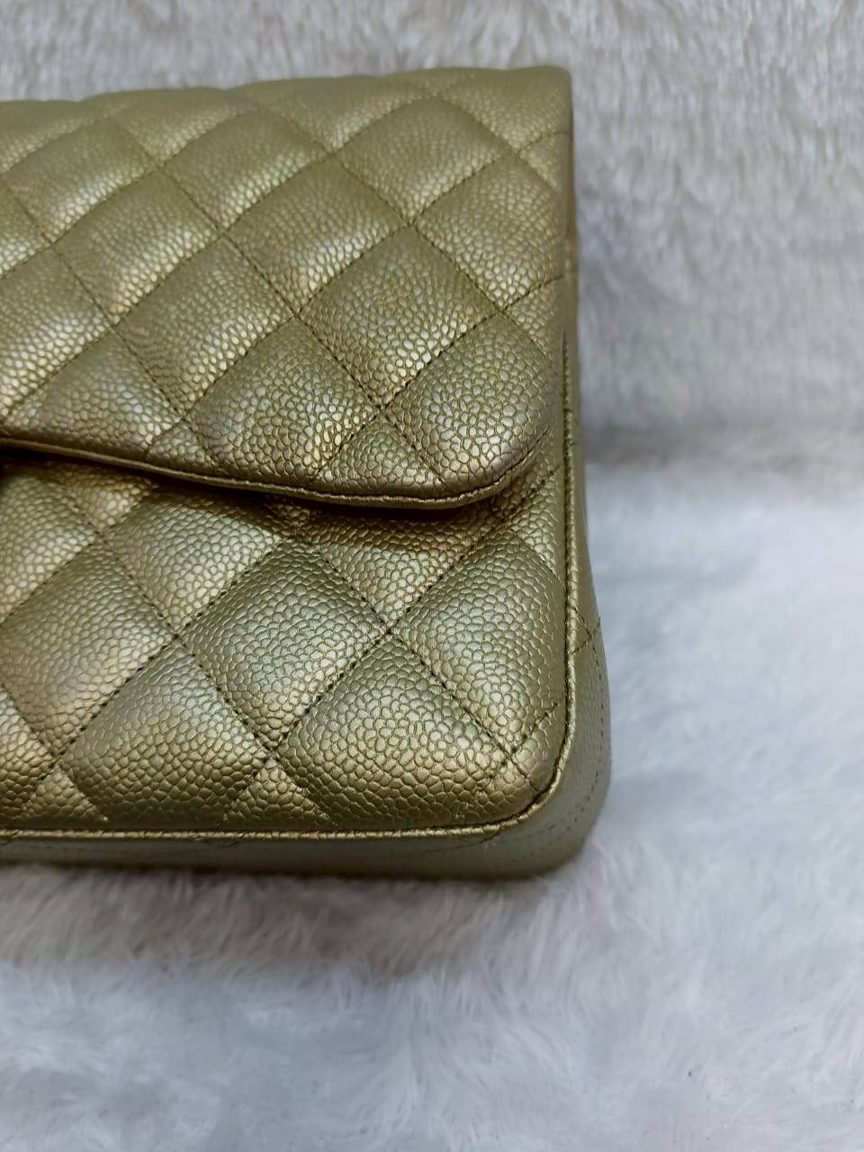 Chanel Jumbo Caviar Gold GHW DF #21