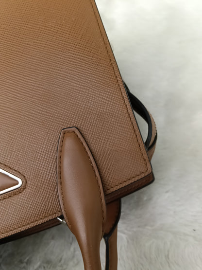 Prada Saffiano Cuir+C Cognac GHW