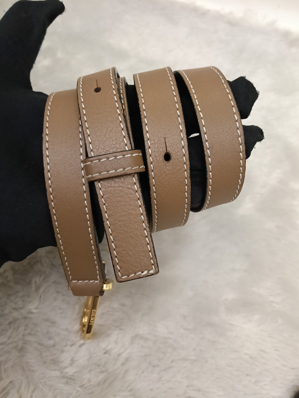 Loewe Puzzle Small Grained Sand Mink GHW 2020