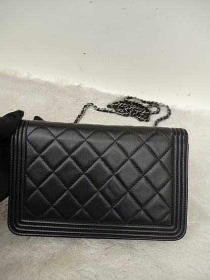 Chanel Boy WOC Lamb Black RHW #20