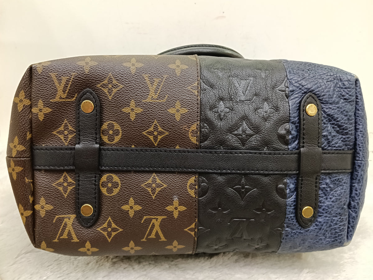 LV Blocks Zipped Tote Monogram Marine Noir 2011