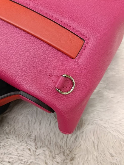 Hermes 2424 Mini Evercolour Swift Rose Mexico Rouge De Coeur PHW #Z