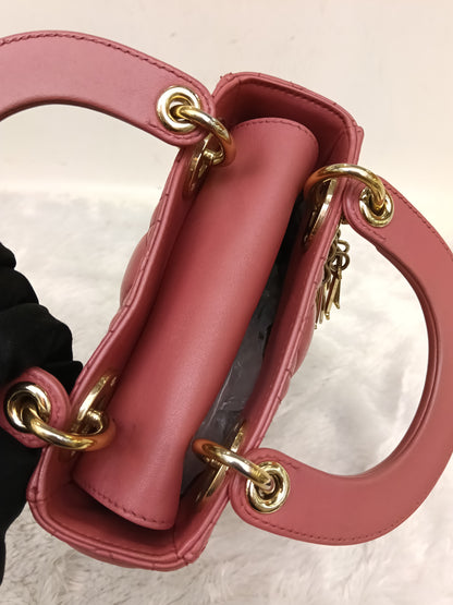 Lady Dior Mini Lamb Pink GHW 2019