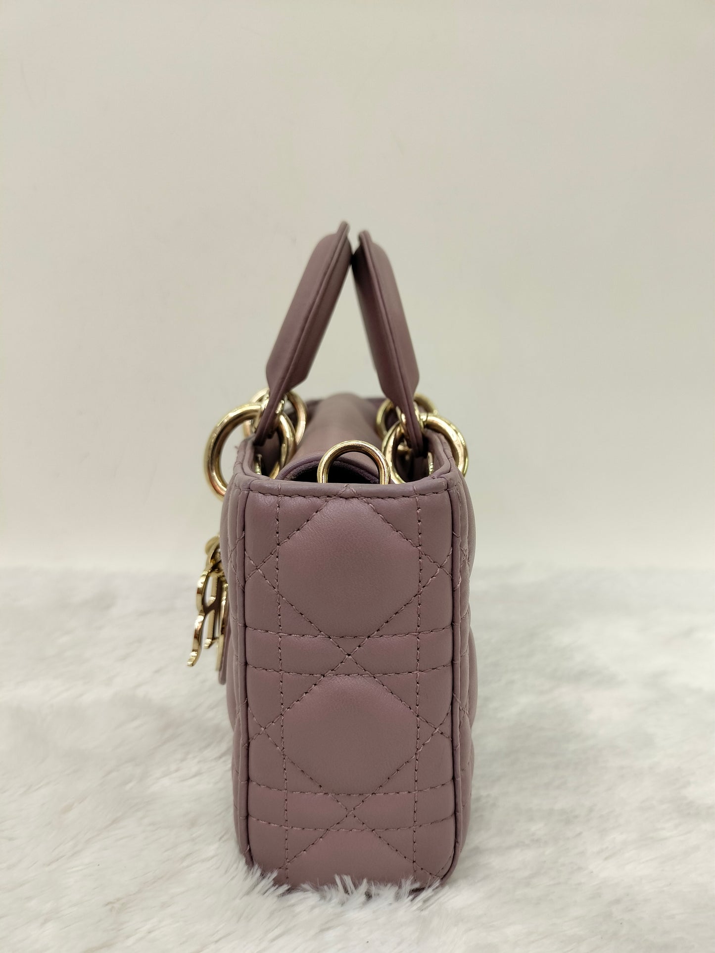 Dior D'joy Small Lamb Peony Pink GHW 2022