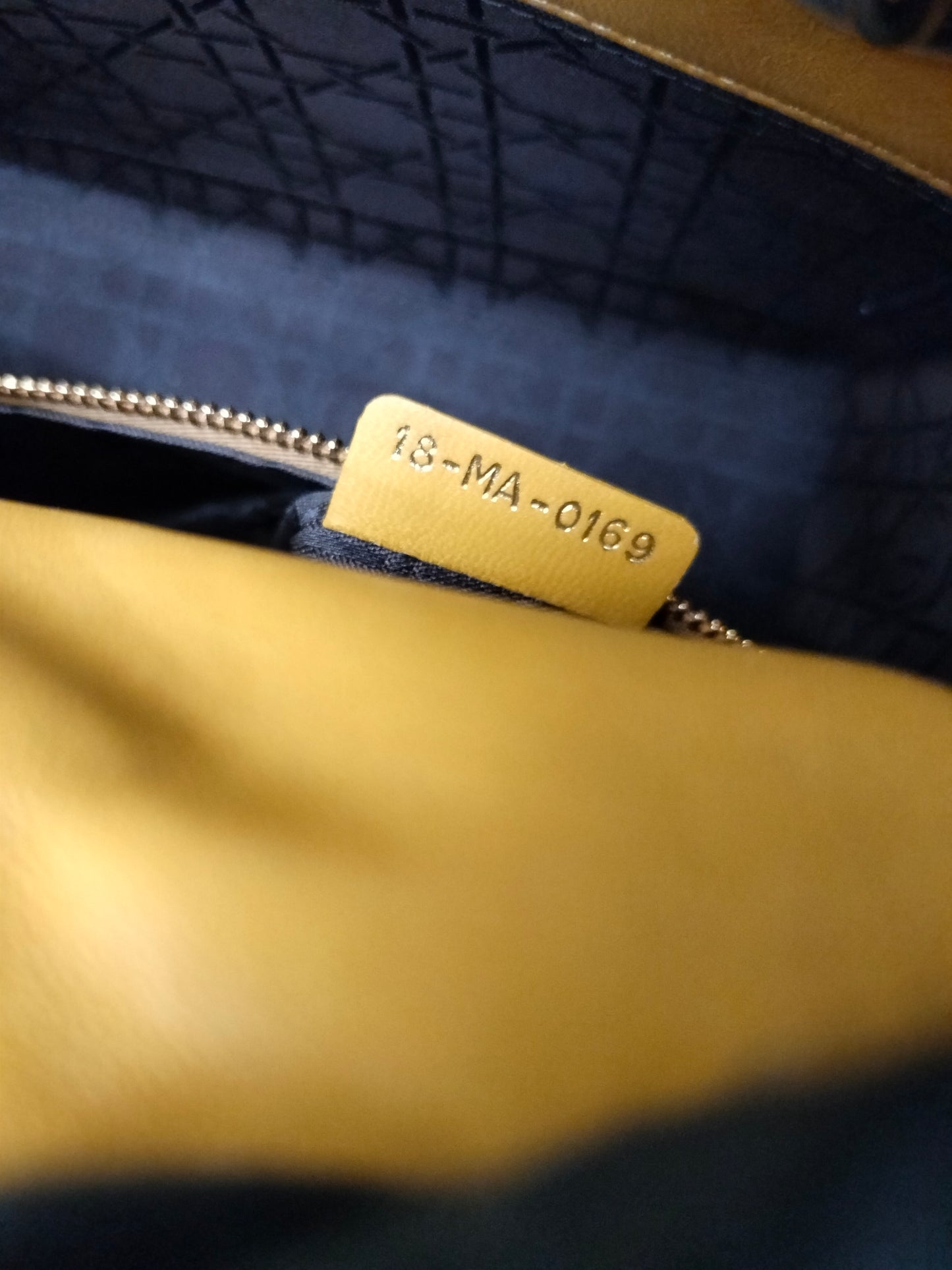 Lady Dior Small Amber Yellow GHW 2019