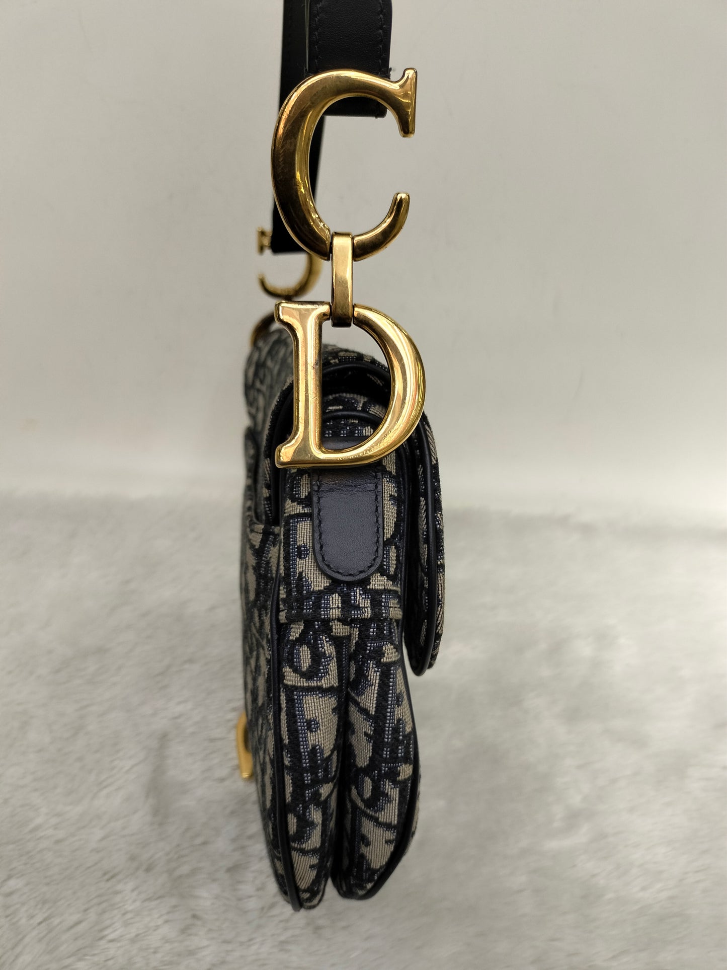 Dior Saddle Medium Oblique Navy GHW 2018