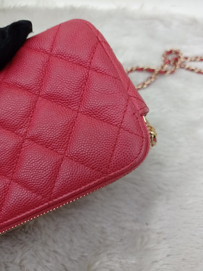 Chanel WOC Double Zip Caviar Pink GHW #23