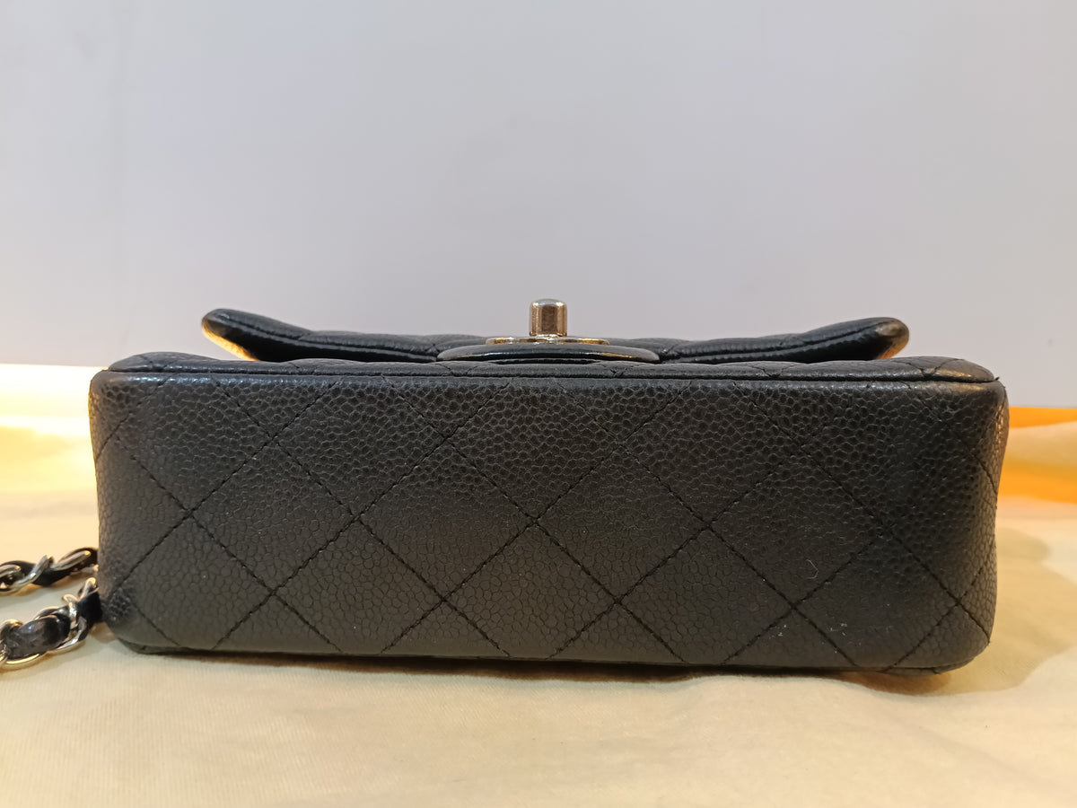 Chanel Mini Rectangular Caviar Black SHW SF #20