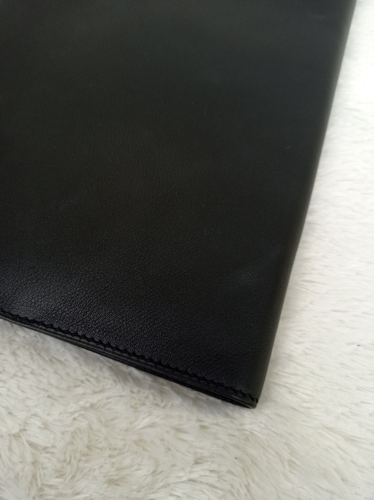 Hermes Plit Plat Clutch Evercolour Black #A