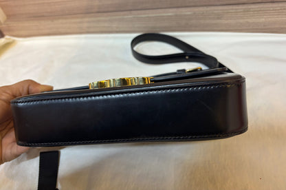 Celine Triomphe Shoulder Calfskin Black GHW 2022