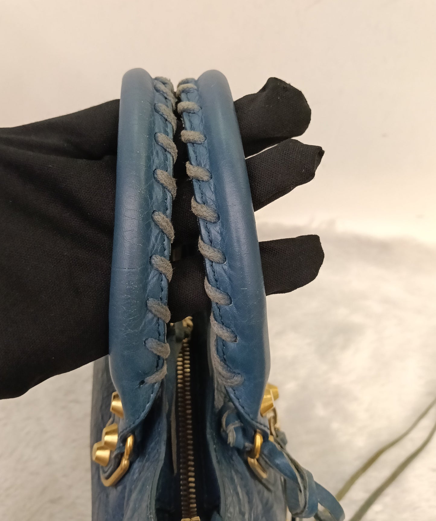 Balenciaga Mini City Edge Blue GHW 2017