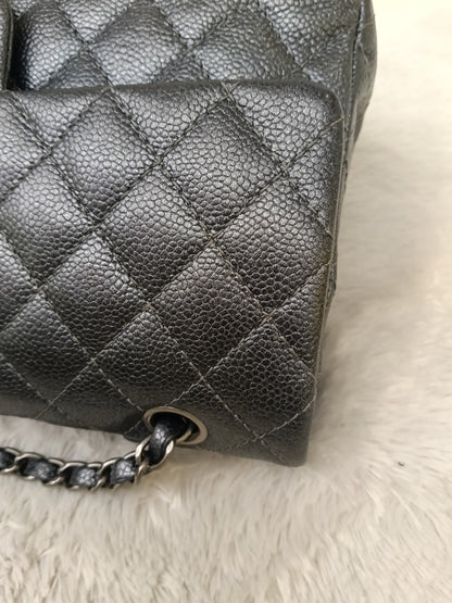 Chanel Medium Caviar Charcoal RHW DF #20