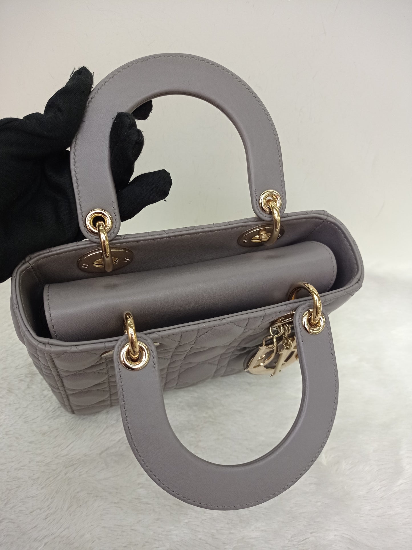 Lady Dior Small Lamb Grey GHW 2019