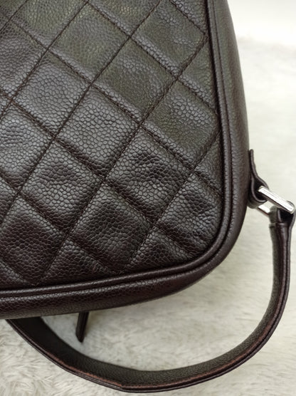 Chanel CC Mark Shoulder Caviar Dark Brown SHW #11