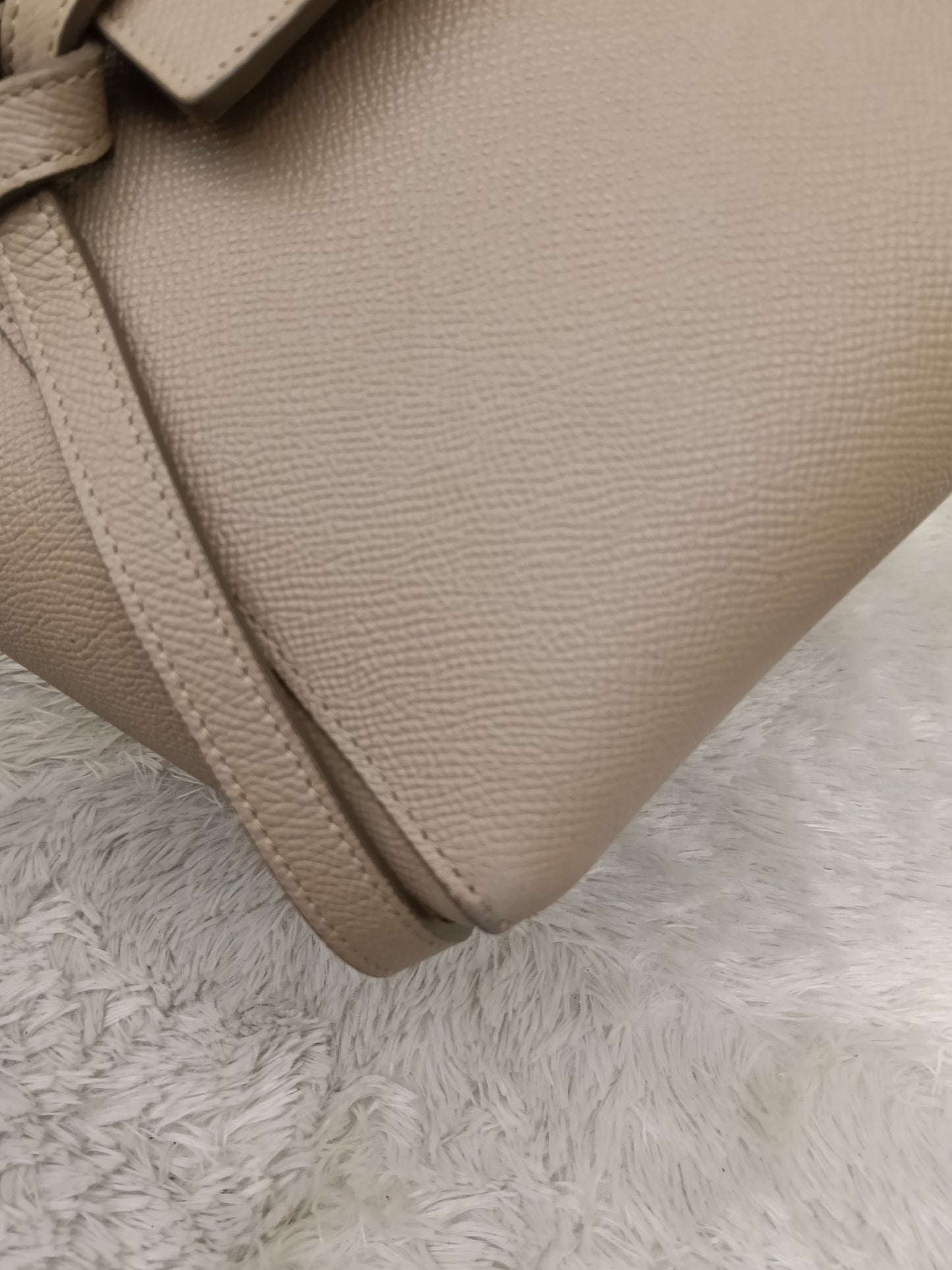 Celine Micro Belt Grained Light Taupe GHW 2021