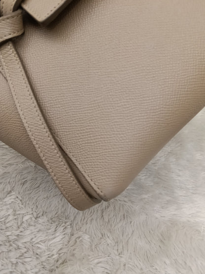 Celine Micro Belt Grained Light Taupe GHW 2021