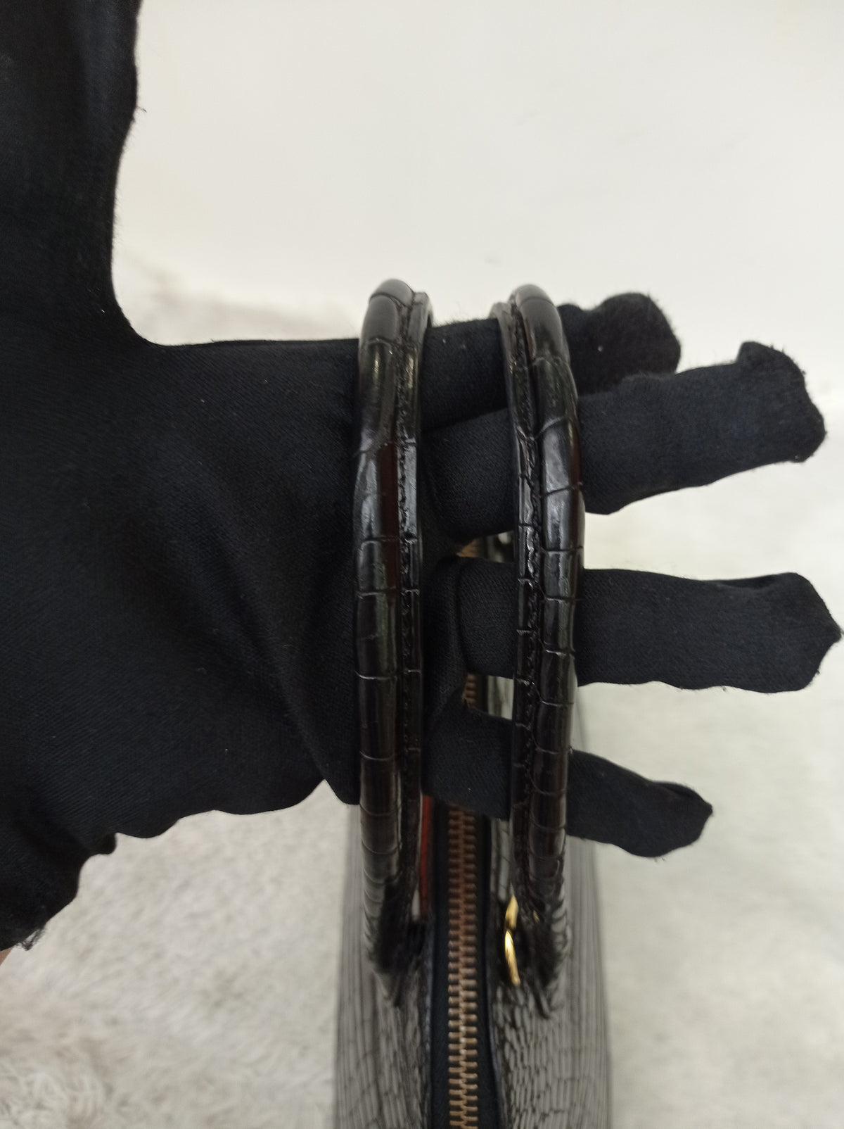 Bolide 27 Croco Porosus Black GHW #W circle