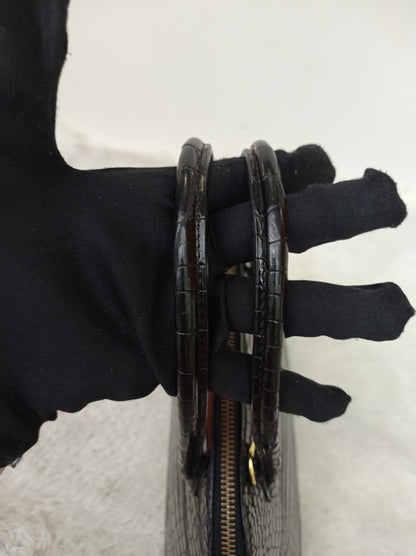 Bolide 27 Croco Porosus Black GHW #W circle