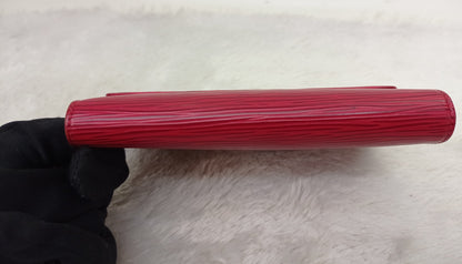 LV Portefeuille Tresor Etui Papiers Wallet Epi Red