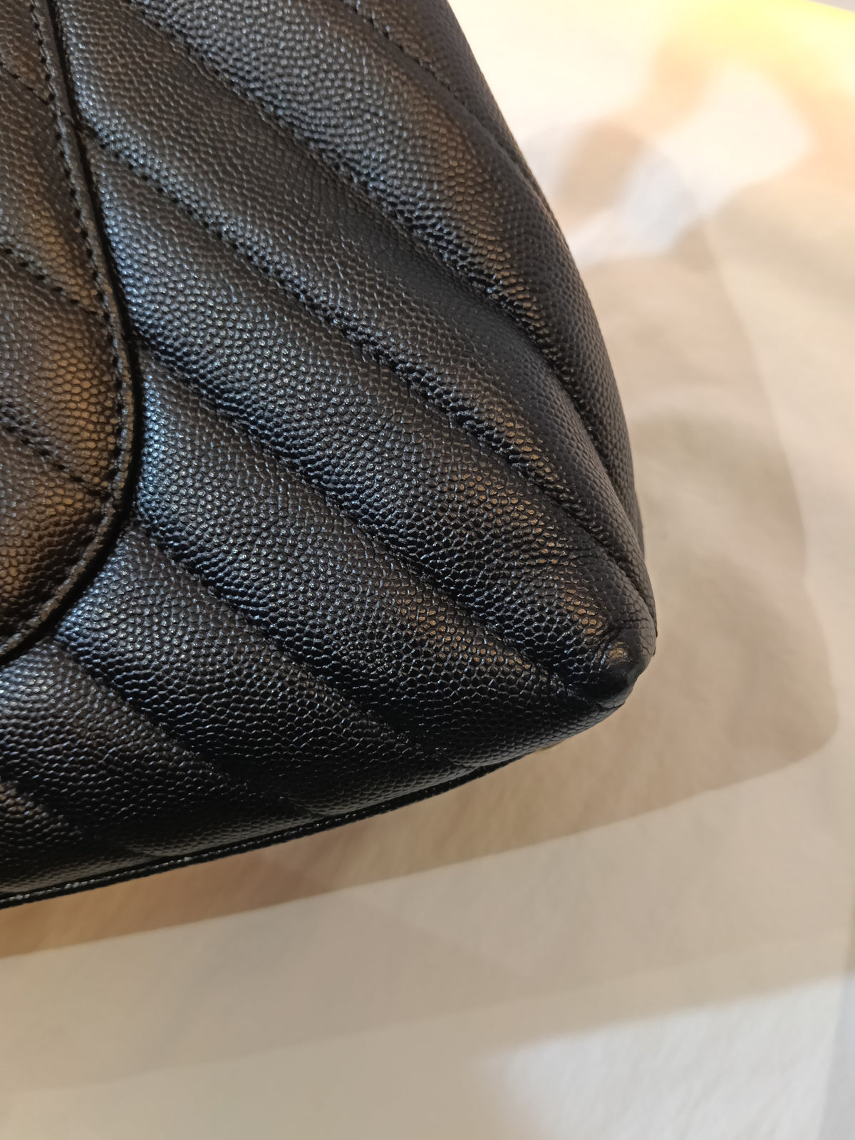 Chanel Coco Handle Medium Chevron Caviar Black GHW #26