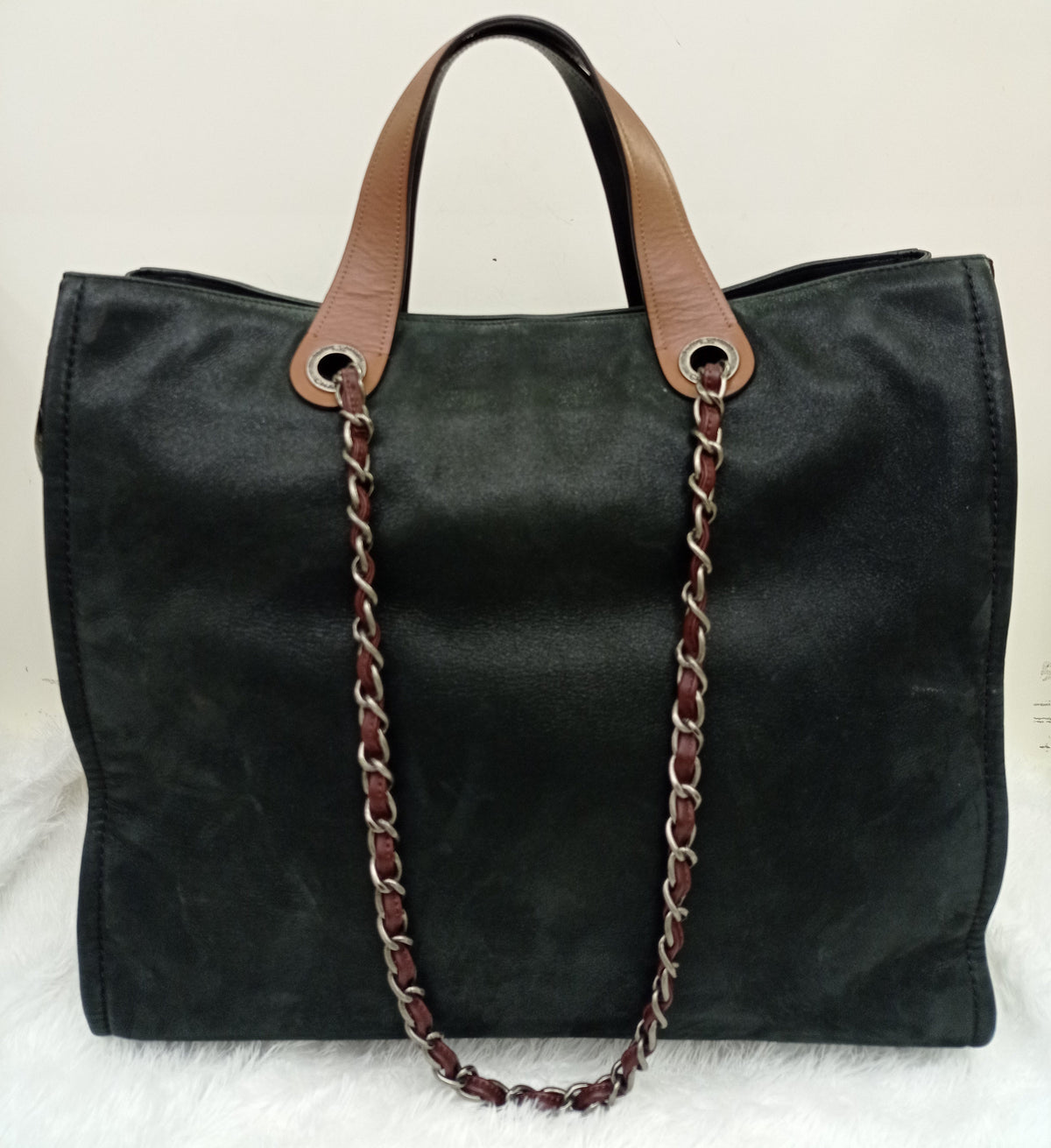 Chanel In The Mix Timeless Shopping Tote Iridescent Calfskin Black RHW #14