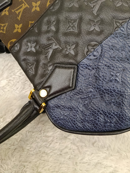 LV Blocks Zipped Tote Monogram Marine Noir 2011