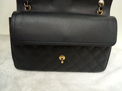 Chanel Jumbo Caviar Black GHW DF #17